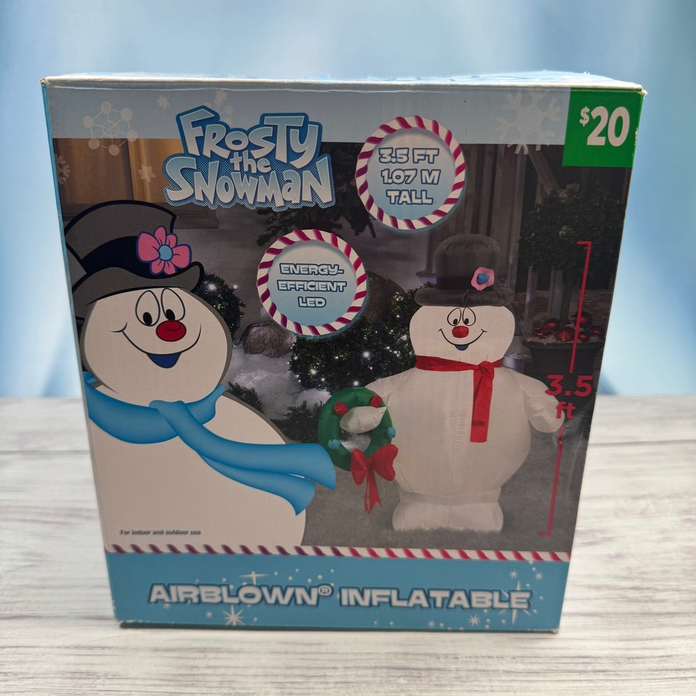 Gemmy Frosty the Snowman Airblown Inflatable 3.5ft LED Christmas Yard Decor NEW